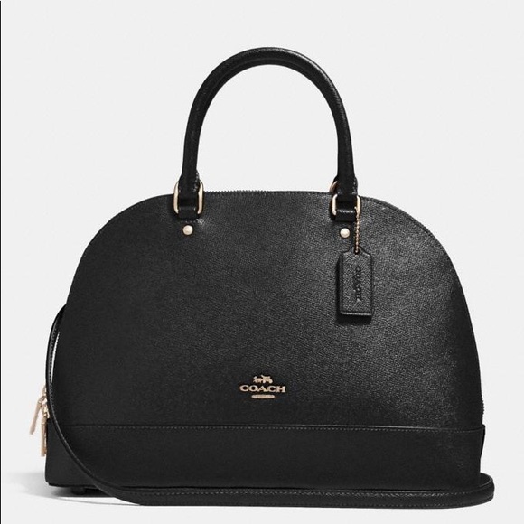 Coach Handbags - Black Coach Hand Bag With Gold Hardware